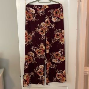 Women’s flower print flowy dress pants
